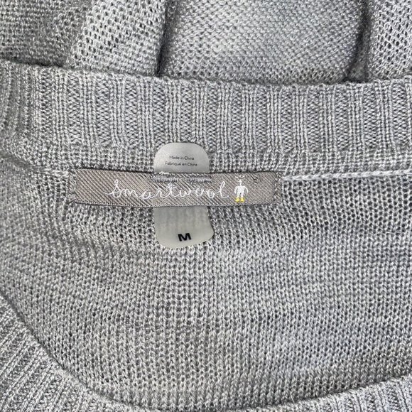 Smartwool Women Gray Sweater Medium Round Neck Long Sleeve Pull over Side Slit - Picture 7 of 7
